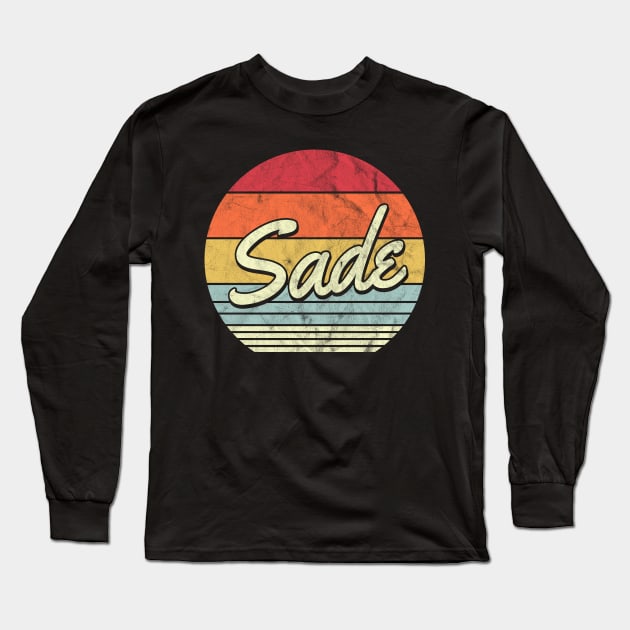 Sade Retro 70s Style Sunset Long Sleeve T-Shirt by Horton Cyborgrobot